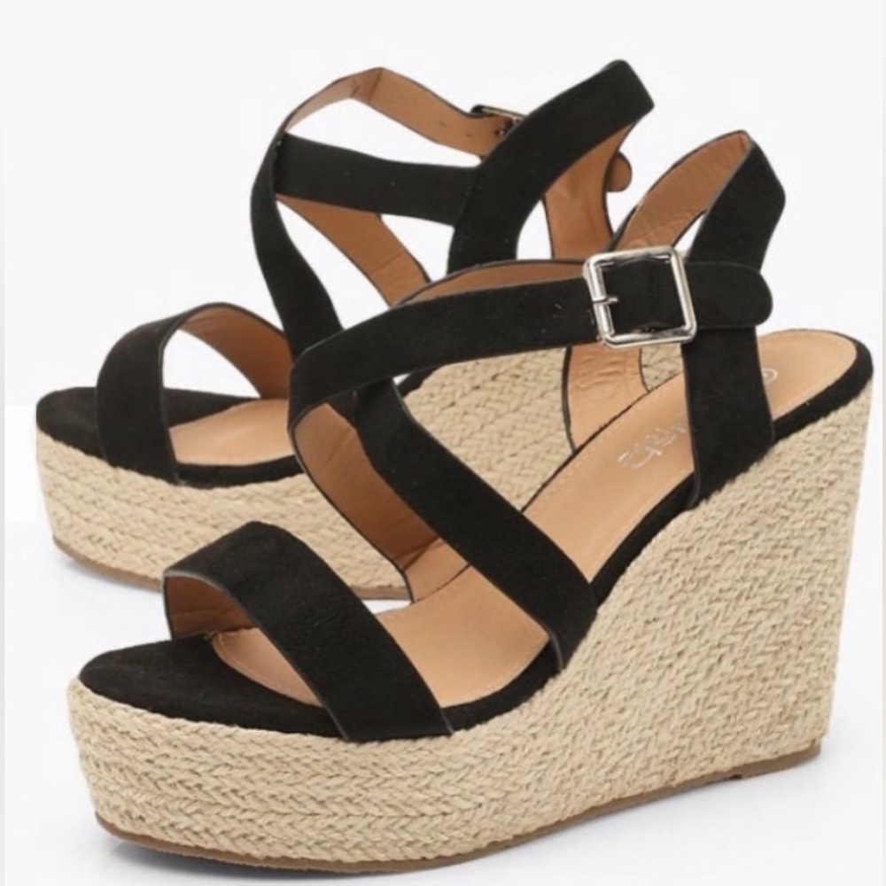 Boohoo Wedge Espadrilles Wide Fit 8W